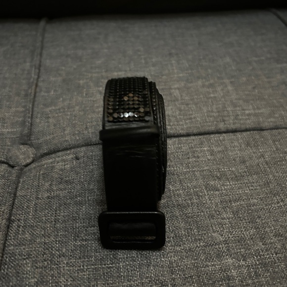 Vintage Whiting & Davis Black Mesh ‘Liquid Metal’ Evening Belt S/M 31” leather - Picture 5 of 7
